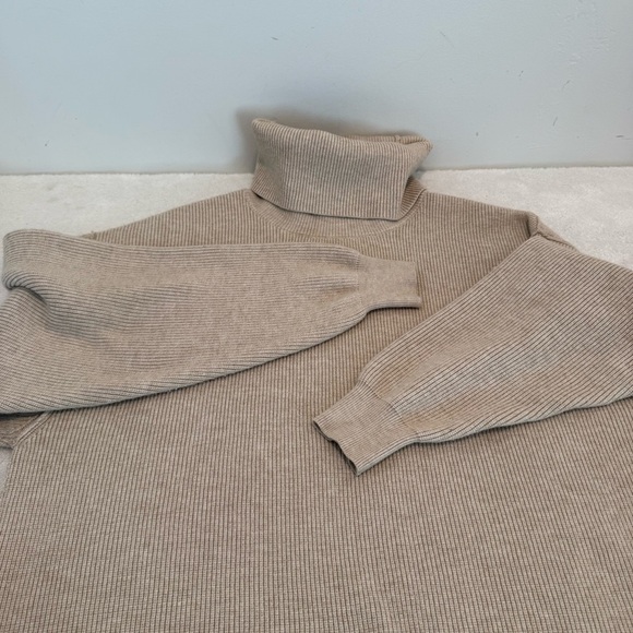 Free People Softly Structured Tunic Sweater Turtleneck Rib Knit S - Picture 11 of 11